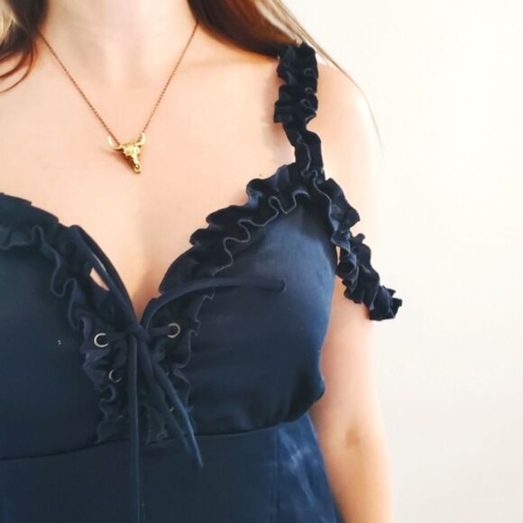 Atmos & Here Satin Mini Dress - Picture 4 of 9